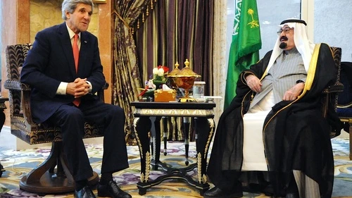 U.S. Secretary of State John Kerry meets with King Abdullah of Saudi Arabia on Jan. 5, 2014. Credit: U.S. State Department.