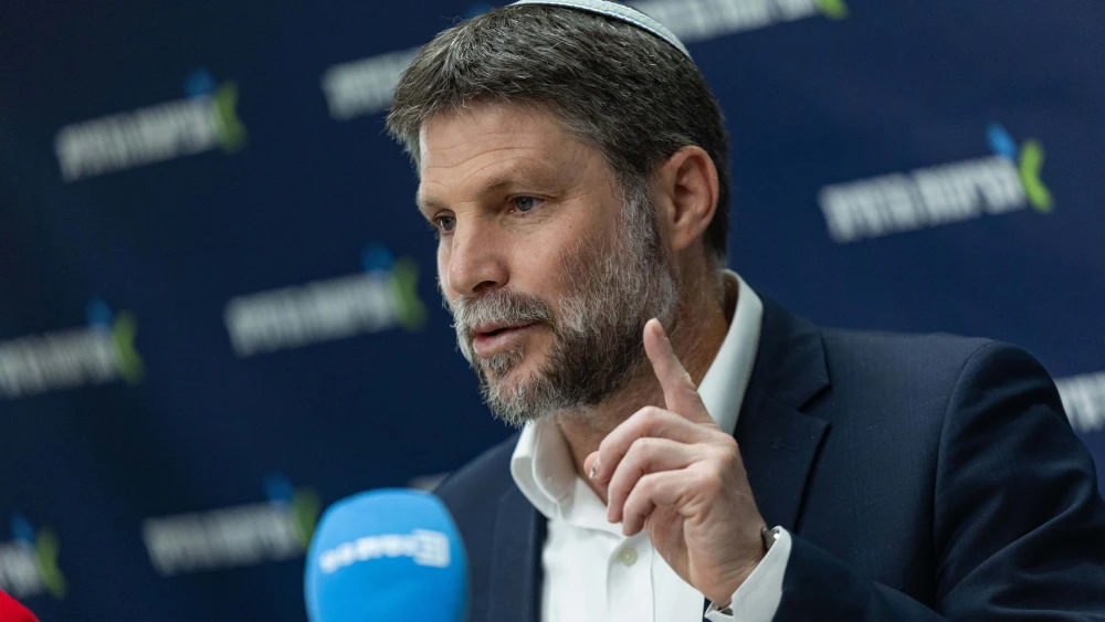 Israeli Finance Minister Bezalel Smotrich leads the Religious Zionism Party's faction meeting at the Knesset, the Israeli parliament in Jerusalem, Jan. 5, 2026. Photo by Yonatan Sindel/Flash90.