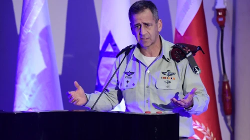 IDF Chief of Staff Aviv Kochavi at a ceremony for outstanding soldiers in the IDF Technology Unit, at the Glilot army base, on December 02, 2019. Photo by Tomer Neuberg/Flash90