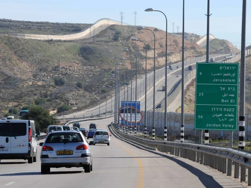 A general view of Route 45, which directly connects Route 443 with an entrance to Jerusalem, in an undated photo. Photo by Gili Yaari/Flash90.
