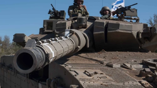 Israeli soldiers at a staging area near the border with Lebanon, Oct. 21, 2023. Photo by Ayal Margolin/Flash90.