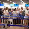 Check-in at Ben-Gurion Airport, July 7, 2022. Photo by Avshalom Sassoni/Flash90.