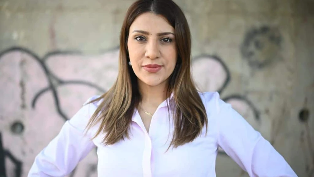 Sundus El-Khot, head of the All of Its Citizens party list running in the Jerusalem municipal election, Sept. 26, 2023. Photo by Yoav Dudkevitch/TPS.