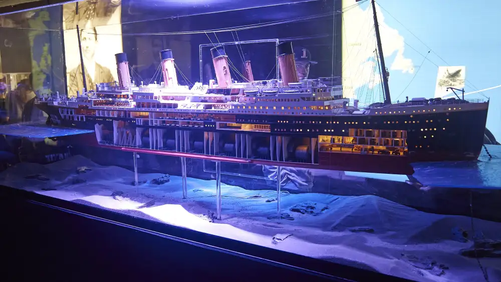 The model of the Titanic.