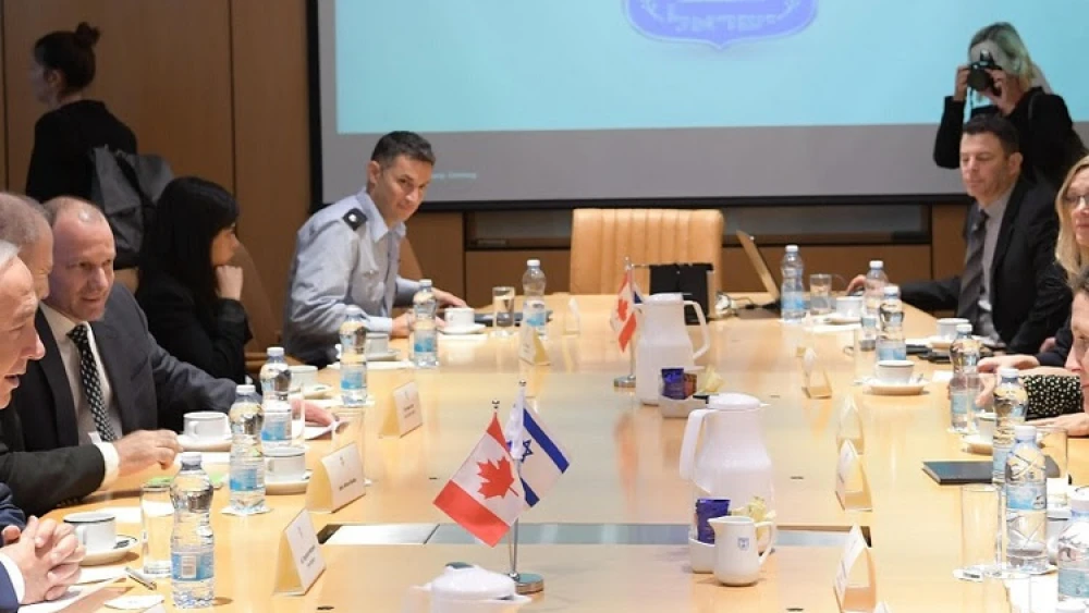 Israeli Prime Minister Benjamin Netanyahu meets with Canadian Foreign Minister Freeland on Oct. 31, 2018. Credit: Amos Ben-Gershom/GPO.