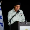 Then-IDF Deputy Chief of Staff Maj. Gen. Eyal Zamir speaks at a graduation ceremony for new naval officers at the Haifa Naval Base on Sept. 4, 2019. Credit: Flash90.
