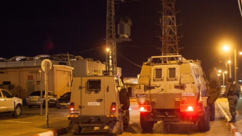 IDF forces at the Al-Jalama checkpoint near Jenin, following a drive-by terrorist attack earlier in the month, Jan. 18, 2018. Photo by Basel Awidat/Flash90.