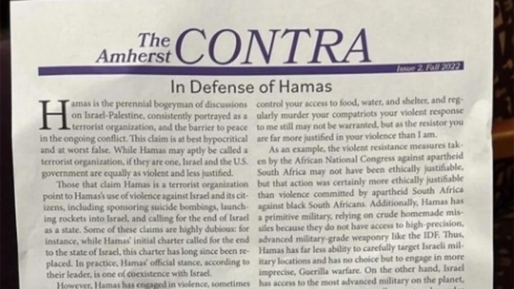 The Amherst Contra article. Source: Twitter.