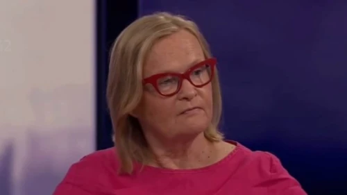 Susanne Dahlgren, director of the Finnish Institute in the Middle East, speaks during an interview with the "YLe" broadcaster in Helsinki. Source: Screenshot/YLe.