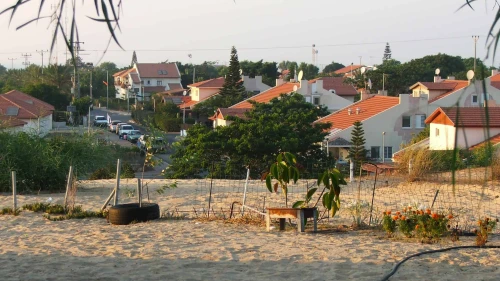 Jewish homes in Neve Dekalim, Gush Katif. Credit: Yakov Ben-Avraham via Wikimedia Commons.