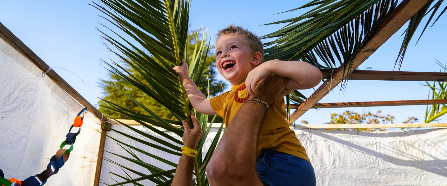 Families from Kibbutz Malkia in northern Israel, near the border with Lebanon, decorate a sukkah ahead of the Jewish holiday of Sukkot, Oct. 6, 2025. Photo by Ayal Margolin/Flash90.