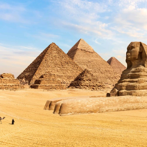 Pyramids of Giza and the Great Sphinx in Egypt