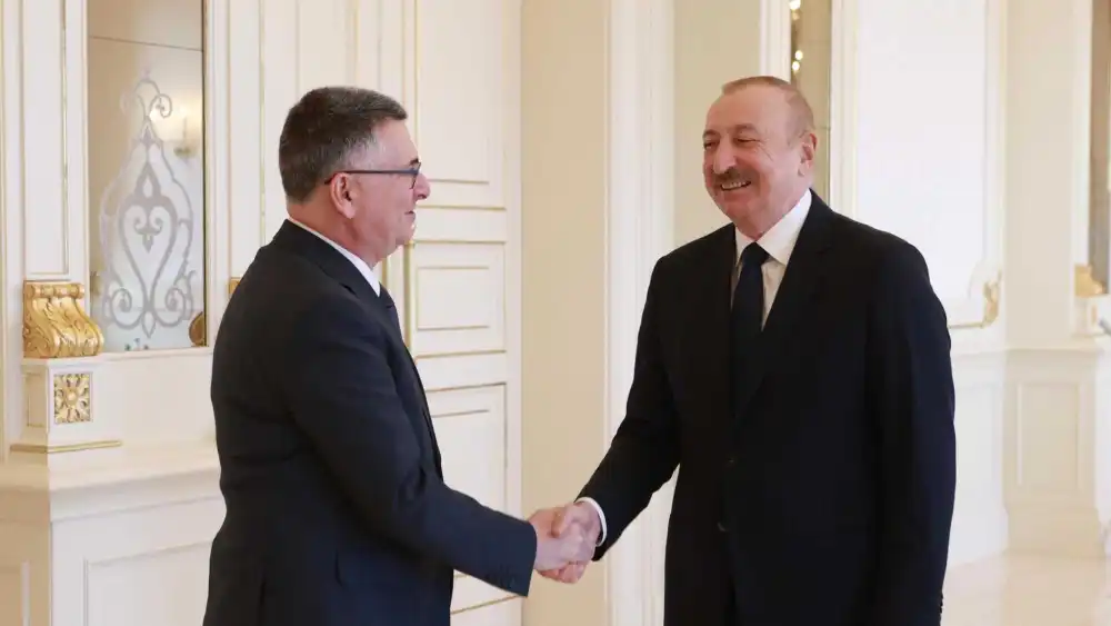 Israeli Foreign Minister Gideon Sa’ar meets with Azerbaijani President Ilham Aliyev in Baku on Jan. 26, 2026, during talks aimed at deepening bilateral cooperation in energy, defense, water, agriculture and tourism. Source: @gidonsaar/X.
