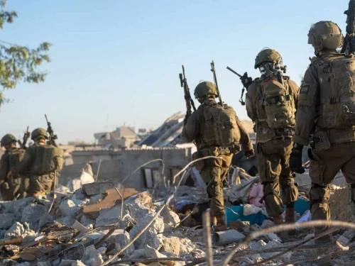 Israeli troops during recent activity in Khan Yunis, southern Gaza, in a photo published on Sept. 1, 2025. Credit: IDF.