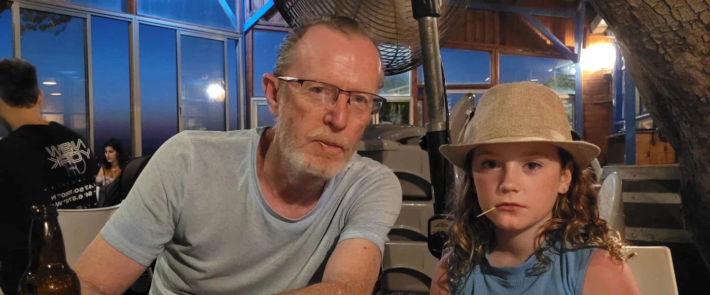 Tom Hand and his daughter Emily, who was kidnapped by Hamas on Oct. 7, 2023. Courtesy of Tom Hand.