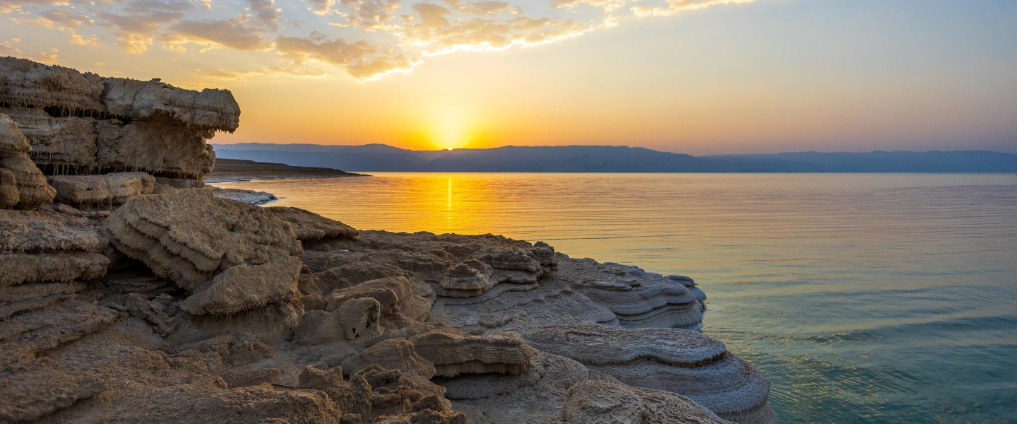 Sunrise at the Dead Sea in Israel, Oct.17, 2025. Photo by Edi Israel/Flash90.