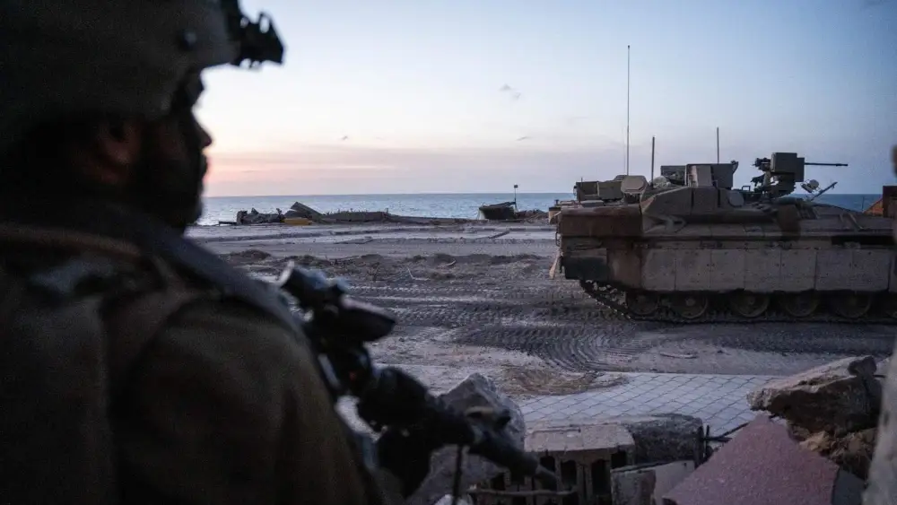 Israeli troops operating in the Hamas-ruled Gaza Strip, Nov. 12, 2023. Credit: IDF.