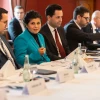 Israeli Deputy Foreign Minister Sharren Haskel attends an Elnet conference in Germany marking five years since the Abraham Accords, Oct. 16, 2025.. Credit: Ruthe Zuntz.
