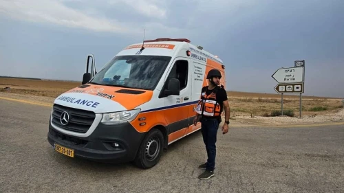 The Israeli voluntter medic Moshe Weizman in southern Israel. Credit: United Hatzalah.