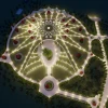 An aerial projection of the Shrine of Abdu’l Baha in Akko, Israel. Courtesy photo.