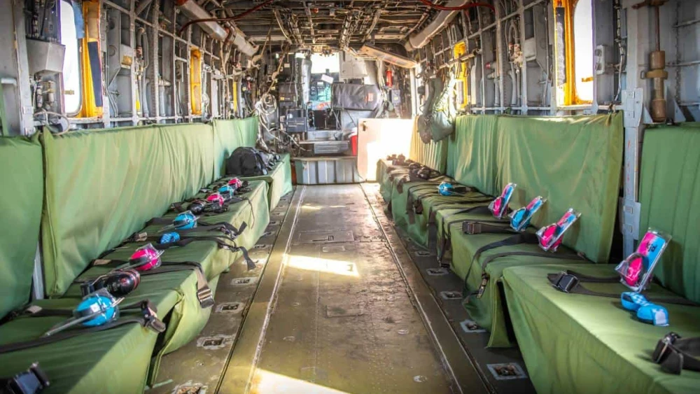 Israel Air Force helicopters prepare to take hostages released from the Gaza Strip, Nov. 24, 2023. Credit: IDF Spokesperson's Unit.