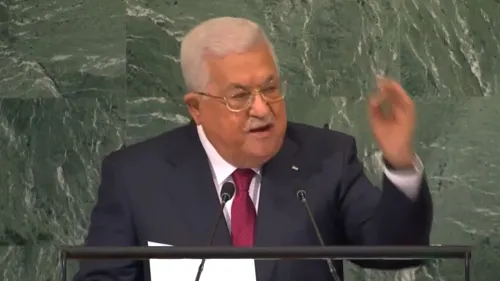 Palestinian Authority President Mahmoud Abbas addresses the U.N. General Assembly in New York, Sept. 23, 2022. Source: YouTube.