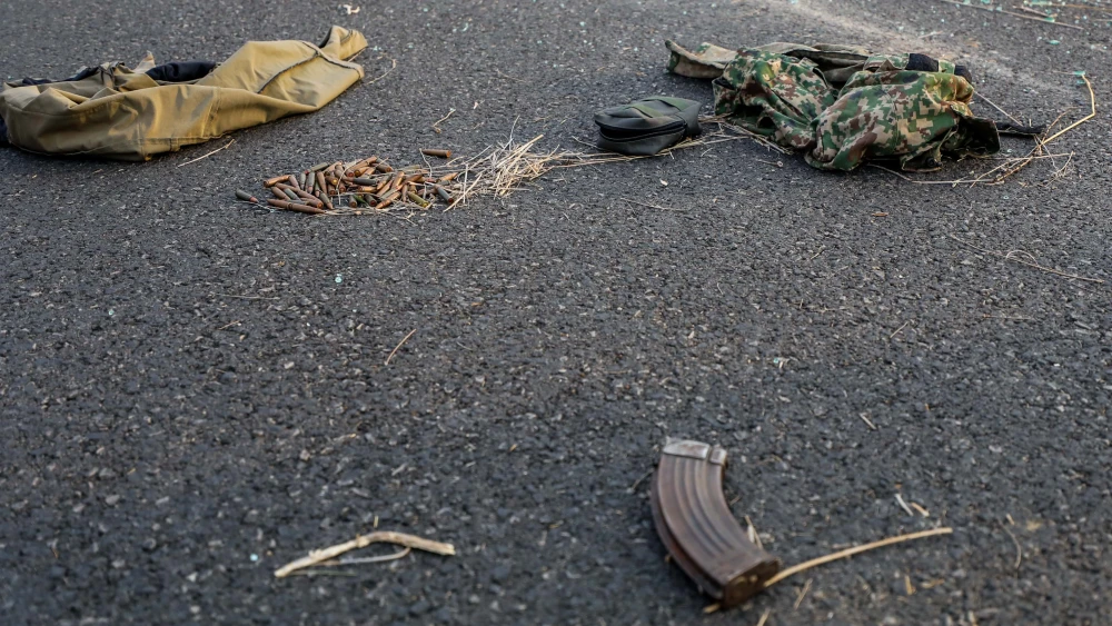 The scene on a main road near the southern Israeli city of Sderot after Israelis were killed by Hamas terrorists from the Gaza Strip after they infiltrated the border and launched a barrage of rocket fire , Oct. 7, 2023. Photo by Jamal Awad/Flash90.