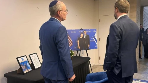 U.S. Vice President J.D. Vance and Israeli Ambassador Yechiel Leiter at the Israeli Embassy in Washington, D.C., on May 27, 2025. Source: @yechielleiter/X.