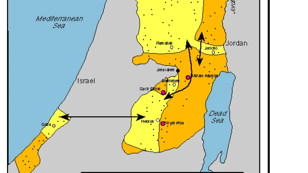 “The Allon Plan” put forth by Yigal Allon. Source: Dartmouth University.