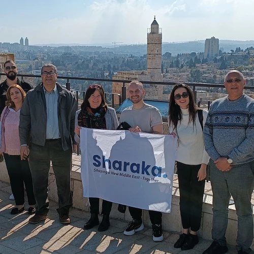 Sharaka participants in the Old City of Jerusalem, Feb. 26 to March 3, 2023. Photo by Dan Feferman.
