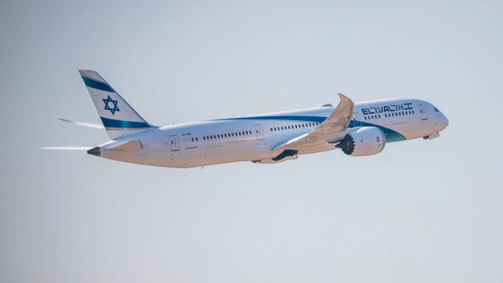 An El Al flight takes off from Ben-Gurion Airport near Tel Aviv. Oct. 25, 2021. Photo by Yossi Aloni/FLASH90.