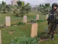 IDF soldiers stumbled onto a well-kept graveyard of World War I soldiers. Credit: IDF Brigade 188.