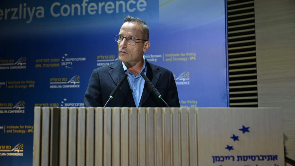 Israel Ministry of Defense Director General Maj. Gen. (res.) Amir Baram speaks to the Herzliya Conference at Reichman University on July 1, 2026. Credit: Israel Ministry of Defense.