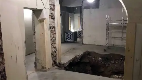 The Chabad center in Helsinki, Finland, was undergoing renovations when an excavation shovel struck what are believed to be wooden beams of a Russian fortress, according to state archaeologists. Credit: Chabad.org/News.