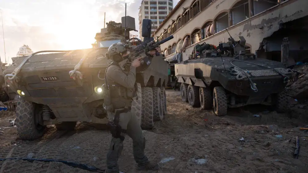 Israeli troops operating in the Hamas-ruled Gaza Strip, Dec. 12, 2023. Credit: IDF.