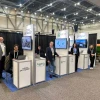 The booths of five Israeli AgTech companies invited to present at the Great Lakes Fruit, Vegetable and Farm Market Expo in Grand Rapids, Mich., from Dec. 10-12, 2024. Photo by Elisha Breton/The Consulate General of Israel to the Midwest.