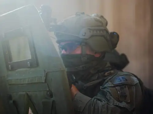 Israel Border Police officers during a counter-terrorism raid in Samaria, July 1, 2025. Credit: Israel Police.