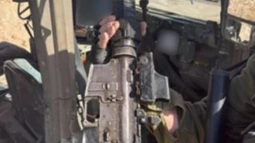 Capt. Daniel Peretz's weapon, Dec. 8, 2025. Credit: IDF.