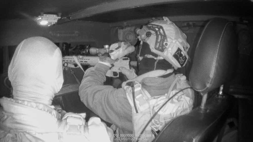 Israeli forces arrest two Palestinian terrorists suspected of carrying out the shooting attack that killed IDF soldier Staff Sgt. Ido Baruch, Feb. 11, 2023. Credit: Israel Defense Forces.