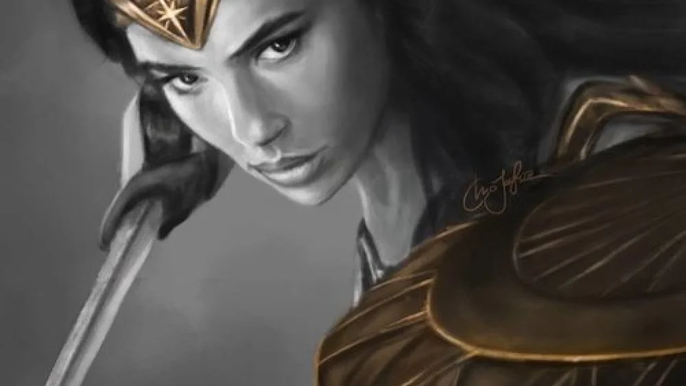 A “Wonder Woman” film poster featuring Israeli actress Gal Gadot. Source: Facebook.