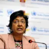 Navi Pillay, chair of the United Nations Commission of Inquiry on the Occupied Palestinian Territory, including East Jerusalem, and Israel, addresses a press conference. Credit: Jean-Marc Ferré/U.N. Photo.