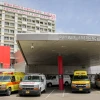 Ambulances outside the Rambam Health Care Campus in Haifa on March 30, 2020. Photo by Yossi Aloni/Flash90.