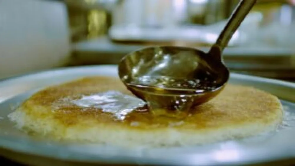 Kanafeh, an Arab dessert, pictured in “Breaking Bread.” Photo courtesy of Cohen Media Group