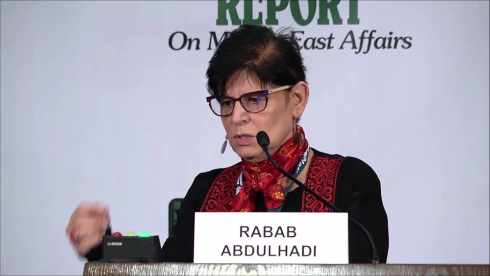 San Francisco State University professor Rabab Abdulhadi. Source: YouTube.