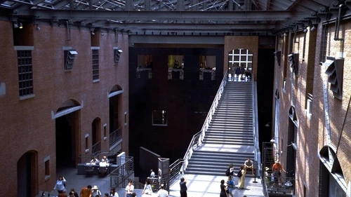 Click photo to download. Caption: The Hall of Witness at the U.S. Holocaust museum. Credit: Alan Gilbert, courtesy of USHMM Photo Archives.
