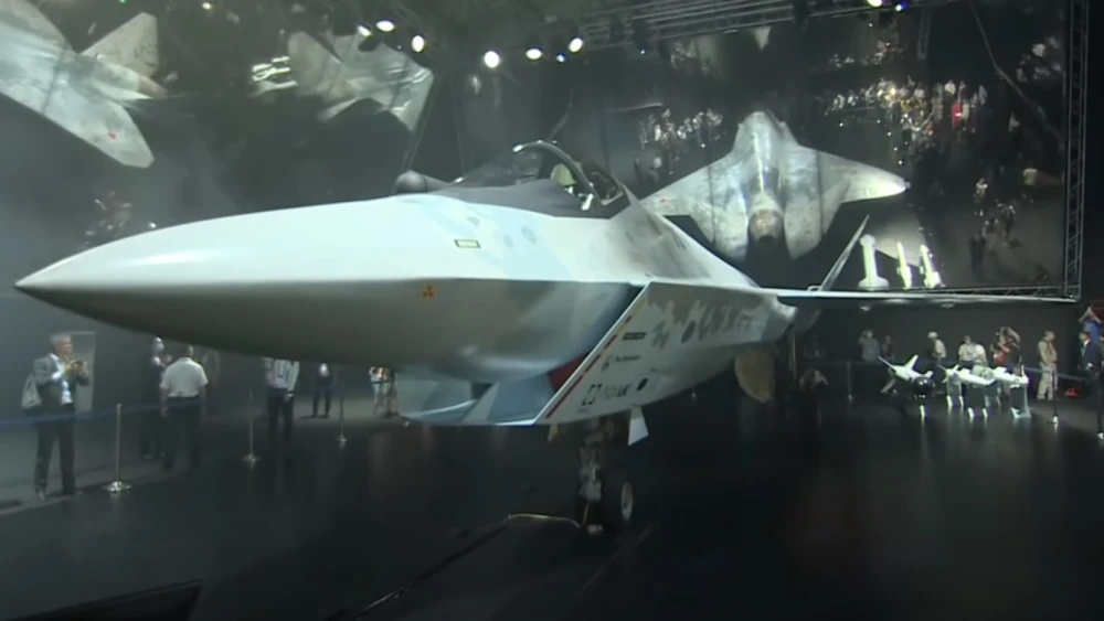 Russia's Checkmate fighter jet on display at the MAKS international air exhibition. Source: Screenshot.