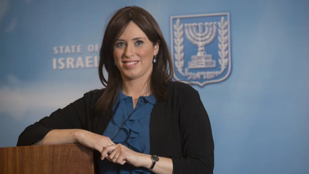Israeli Deputy Foreign Minister Tzipi Hotovely at the Jewish state’s Foreign Ministry headquarters in Jerusalem. Credit: Miriam Alster/Flash90.