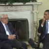 Mahmoud Abbas and Barack Obama meet in the Oval Office. Credit: White House.