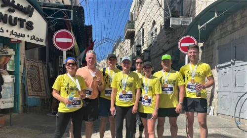 Marathon #TeamUK. Source: Twitter/British Consulate in Jerusalem.