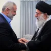 Hamas political chief Ismail Haniyeh (left) with Iran's Supreme Leader Ayatollah Ali Khamenei in Iran in January 2018. Credit: Iran Times via Wikimedia Commons.